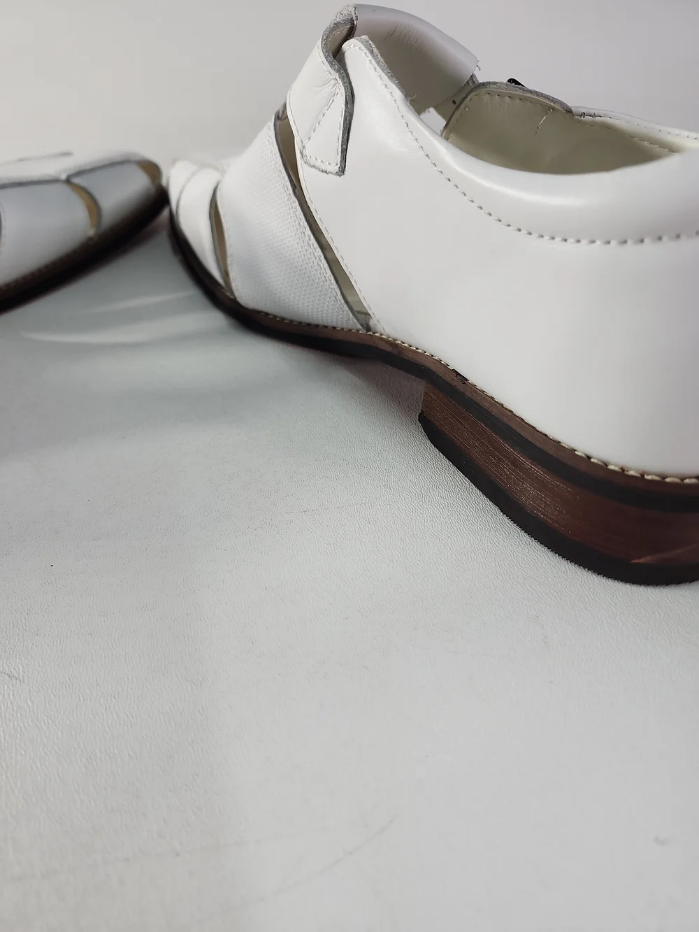 Milano White Men’s Fisherman Sandals with Buckle